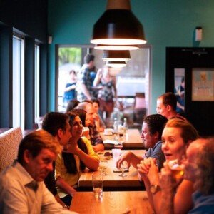 Customers at Route 6 Cafe